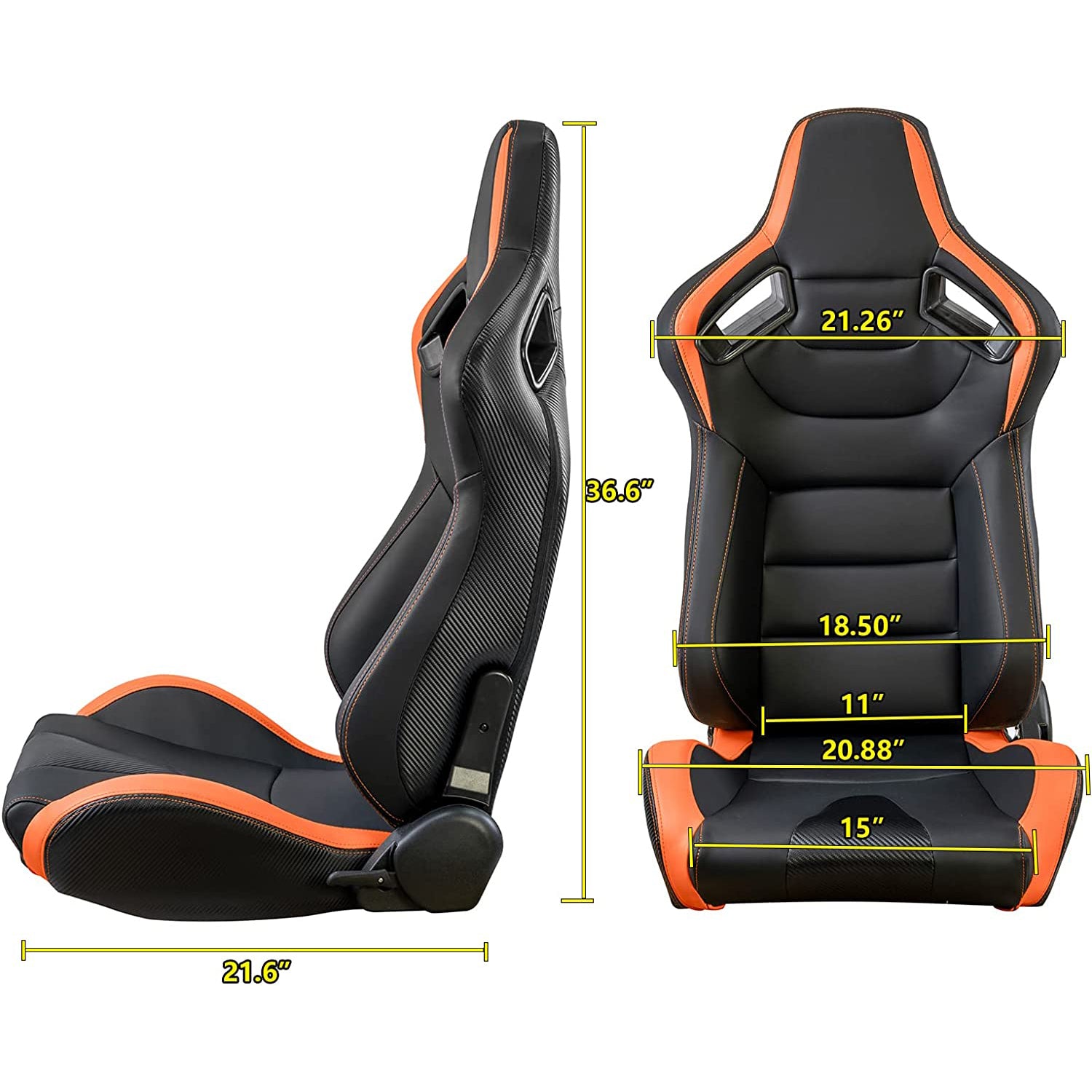 2-Pieces Set: Universal PVC Leather Bucket Seats Marketable Sale Online