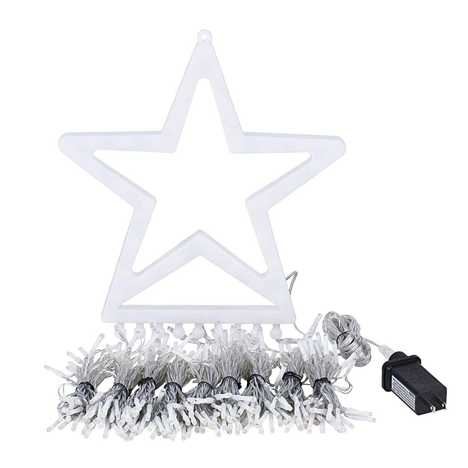 Christmas Hanging Waterfall String Light with Topper Star With Credit Card Free Shipping