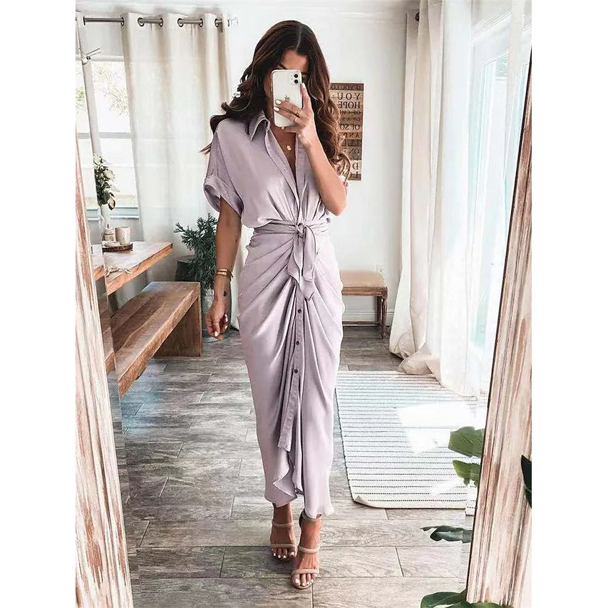 Women's Shirt Maxi Long Dress From China For Sale