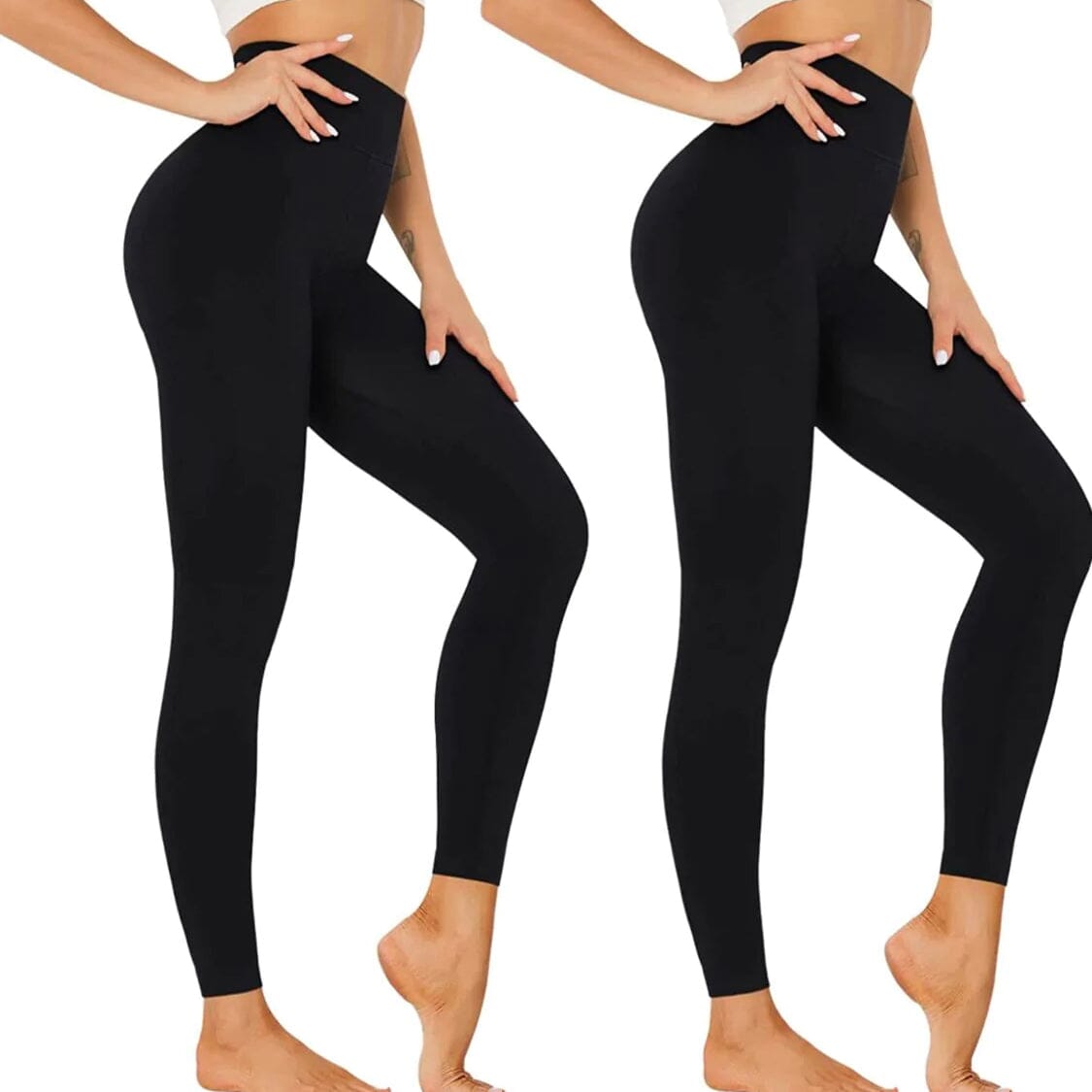 2-Pack: Women’s Fleece Lined High Waist Leggings Deals Online