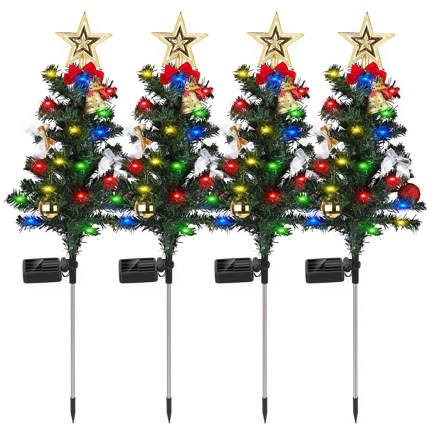 4-Pack: Solar Christmas Tree Lights Garden Decorations Best Seller Cheap Pice