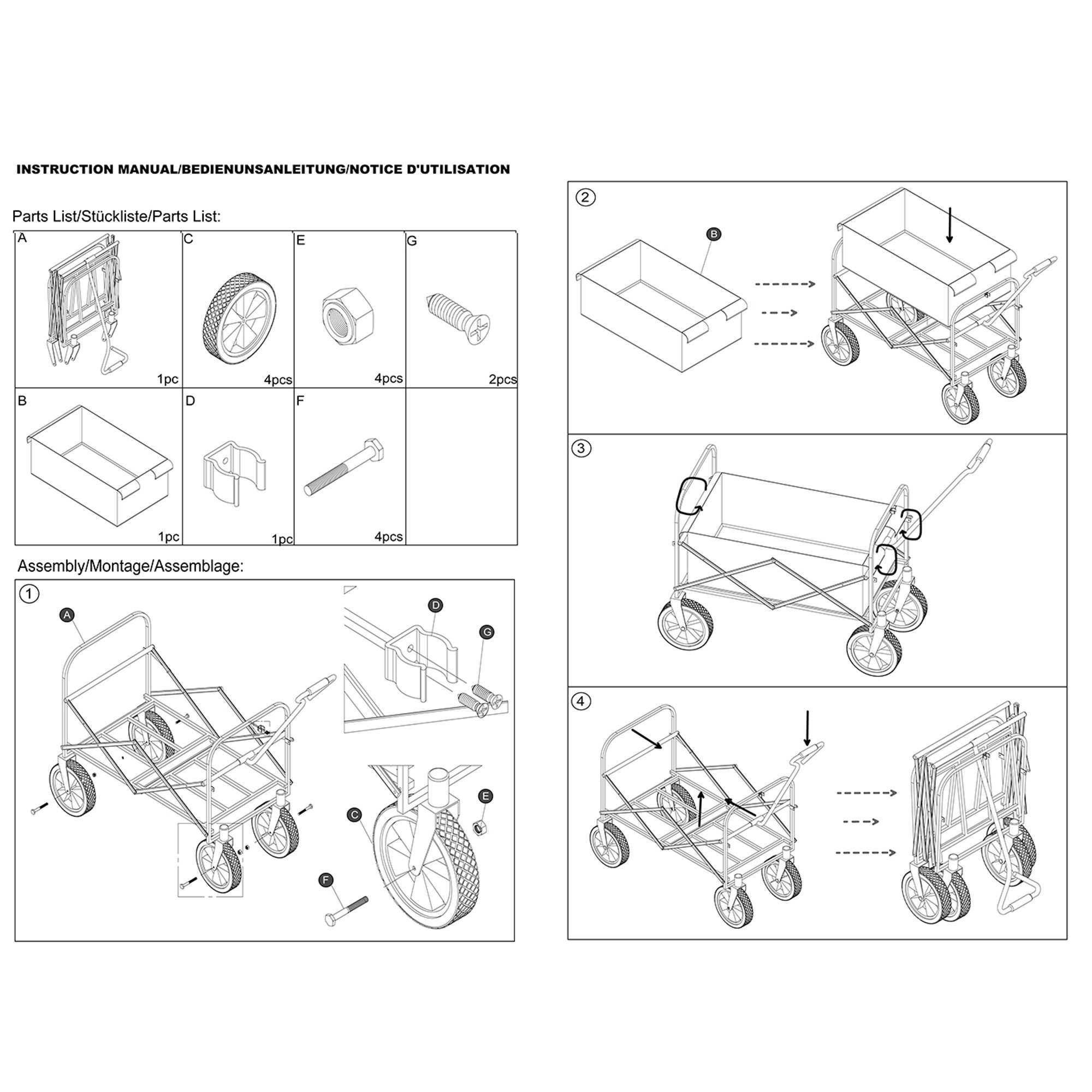 Folding Wagon Garden Shopping Beach Cart Shop For Cheap Online