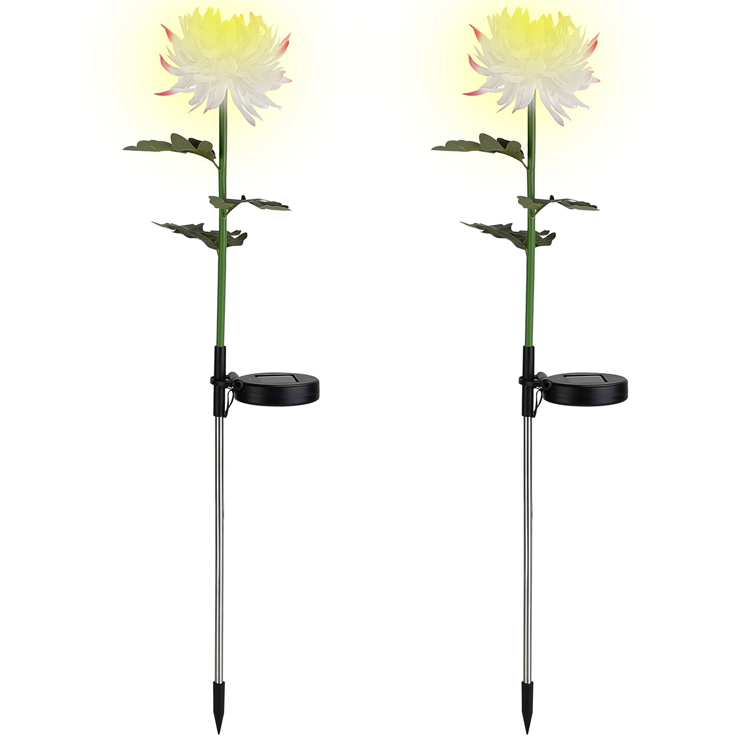 2-Pack: Solar LED Chrysanthemum Lights Browse Cheap Pice