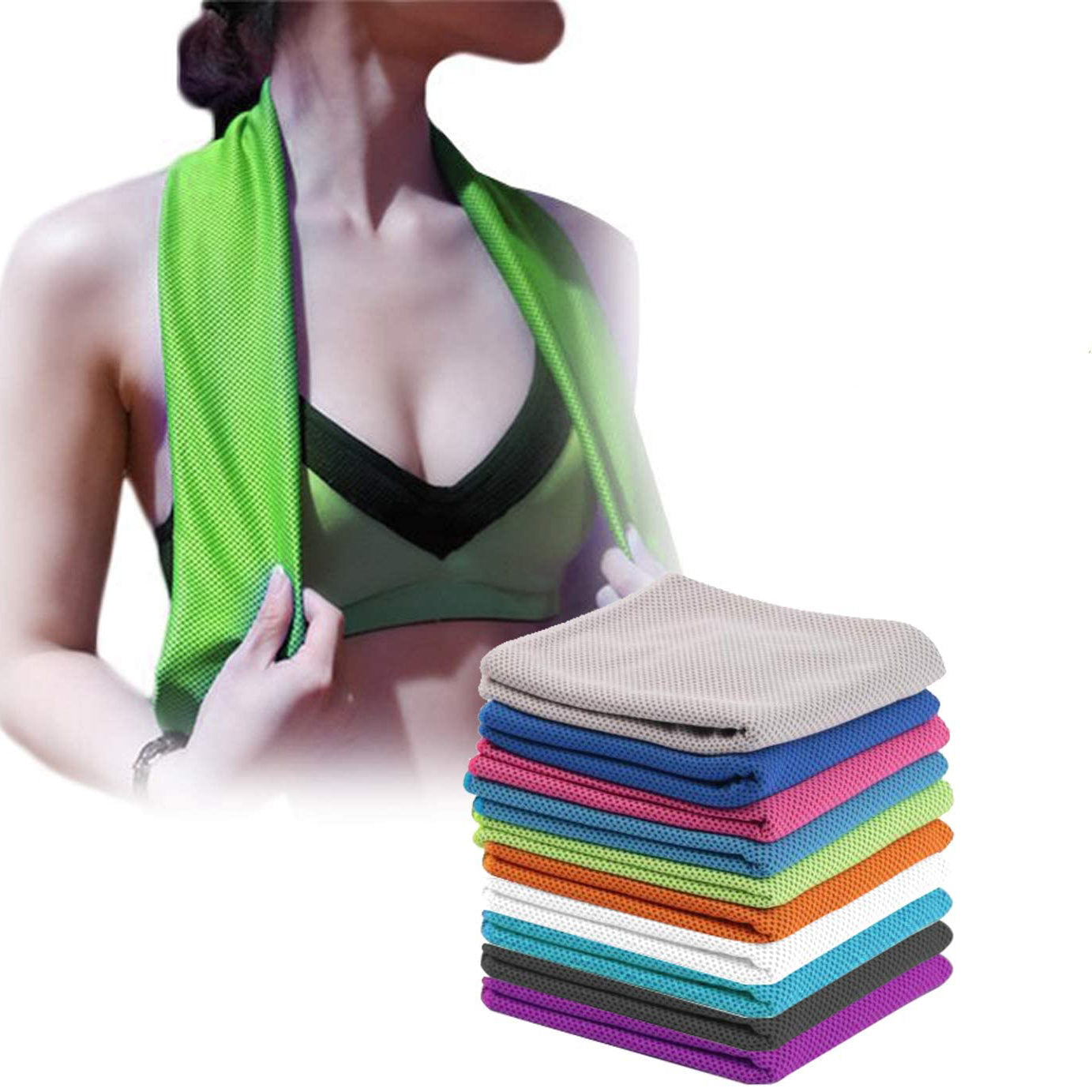 4-Pack: Soft Breathable Cooling Towel Cheap Supply