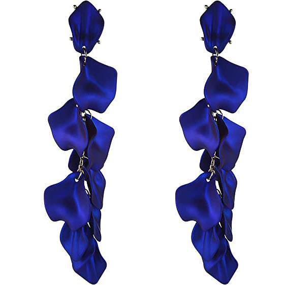 Long Acrylic Rose Petal Earrings Discount Online Online