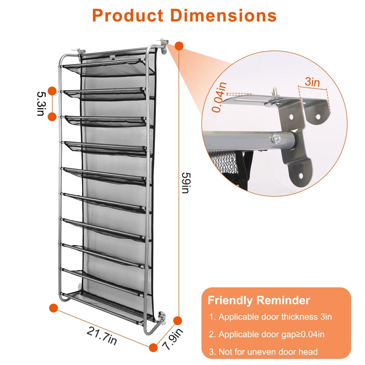 10-Tier Over the Door Shoe Rack Organizer Holder Hanging Storage Shelf Buy Cheap Fake