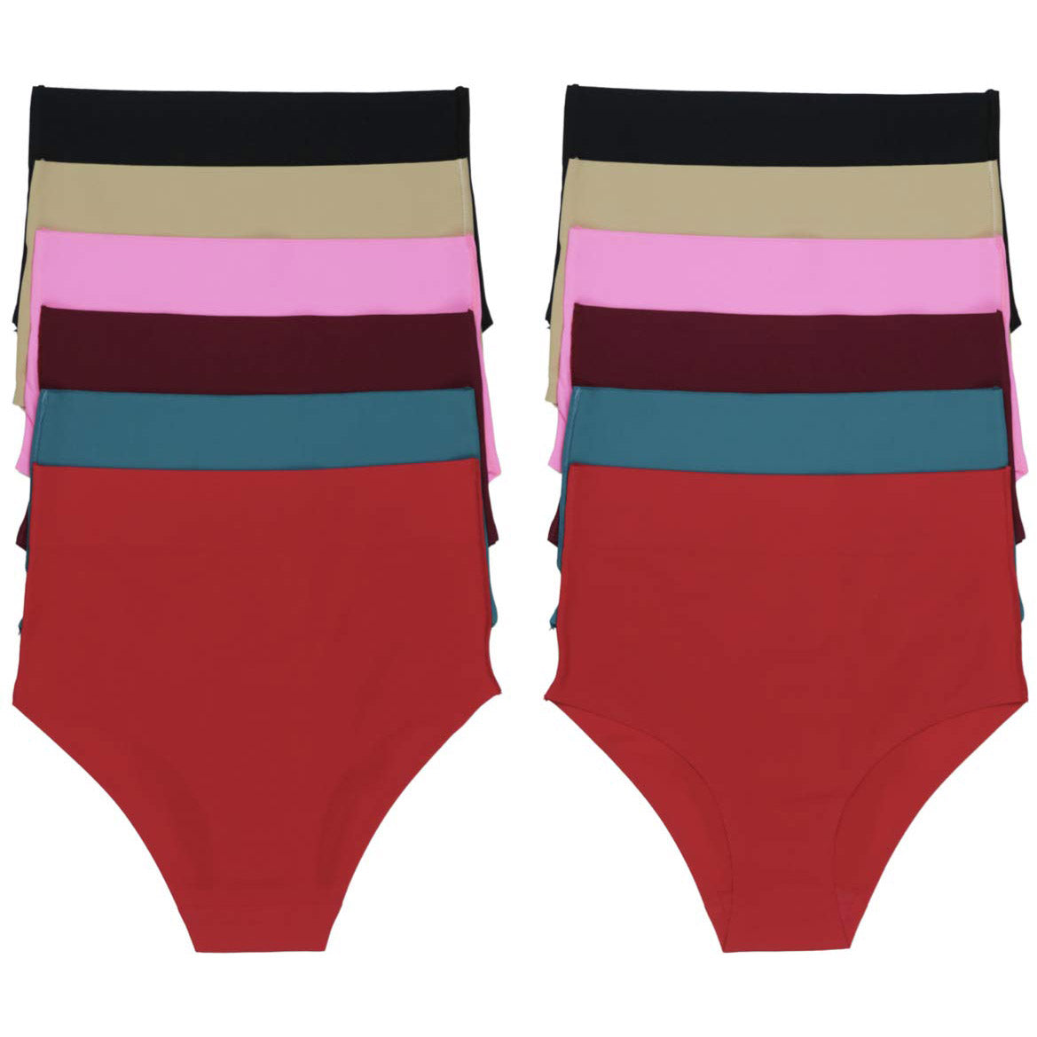 6-Pack: ToBeInStyle Women's Laser Cut High Waisted Panties Shop Sale Online