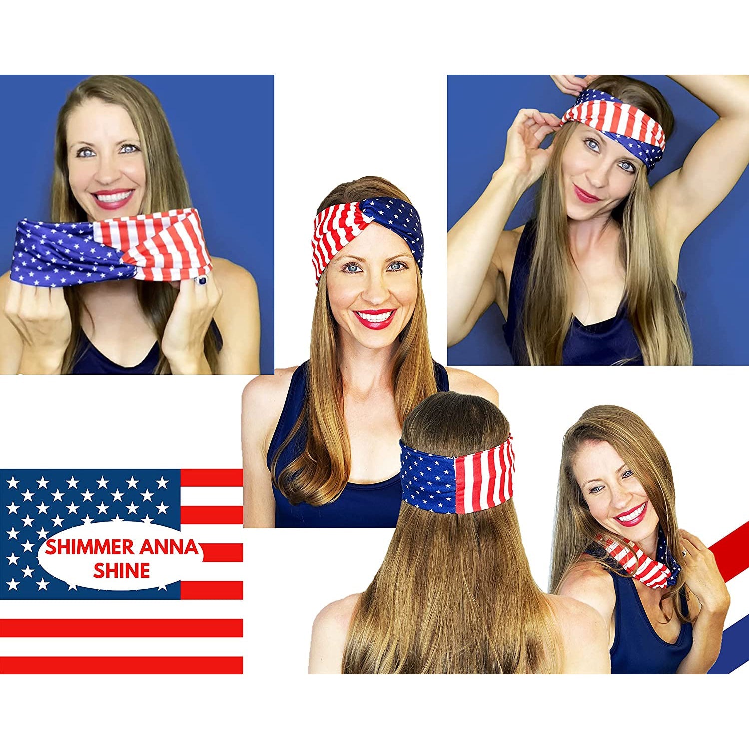 4-Pack: USA American Flag Headbands Outlet The Cheapest