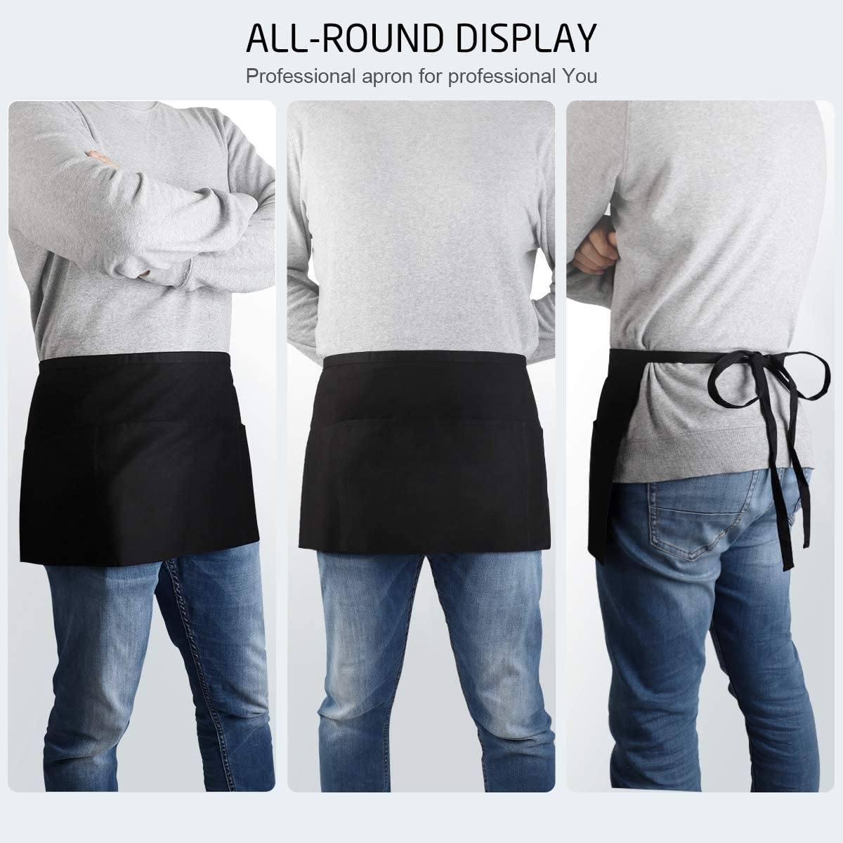 3-Pack: Syntus Server Aprons with 3 Pockets Cheap 100% Original