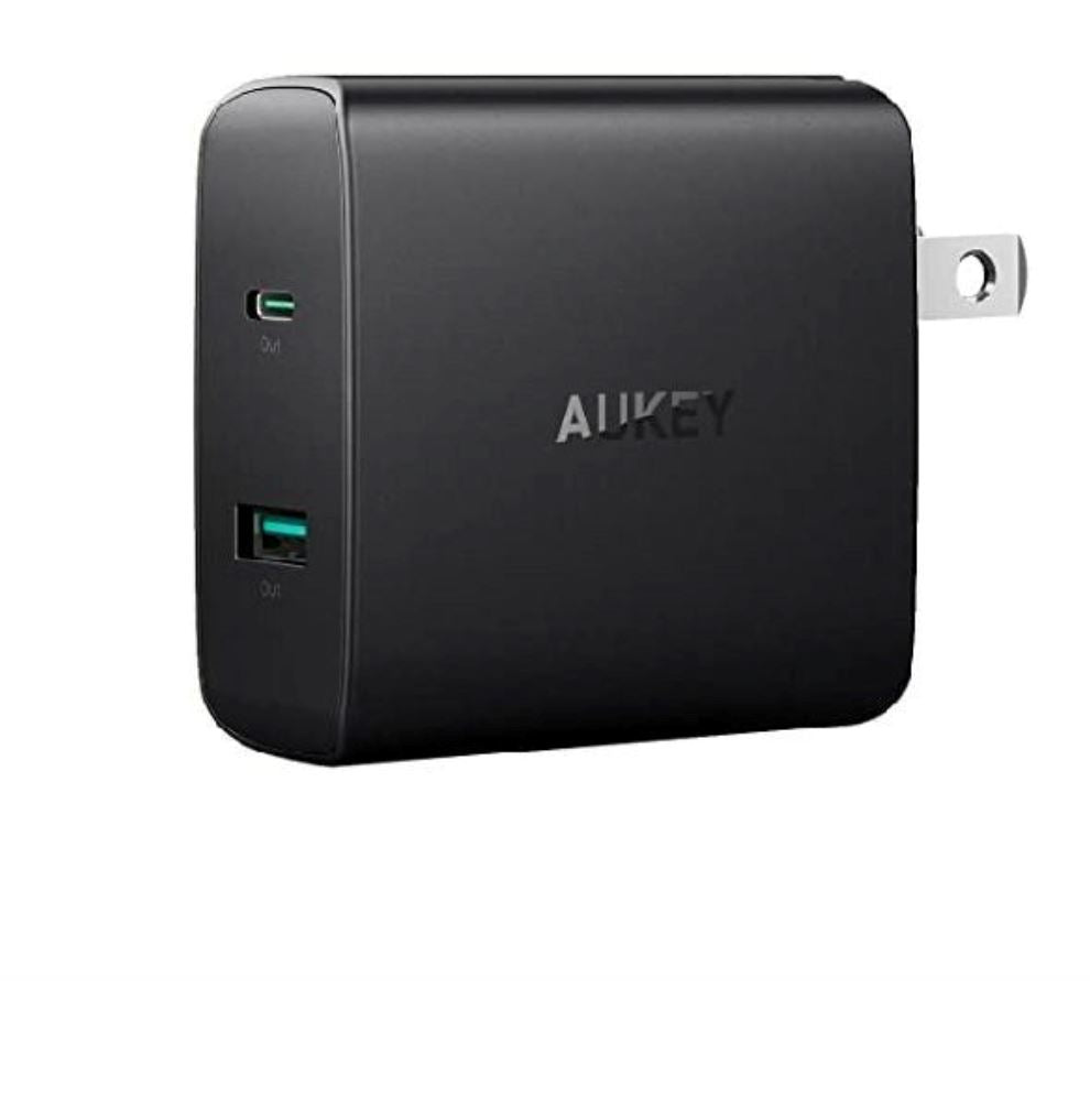 Aukey USB Wall Charger, Dual Port, USB-C 46W Power Delivery (Refurbished) With Mastercard Cheap Online