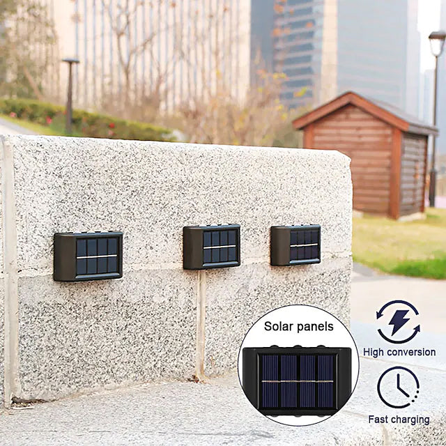 2-Pieces: Outdoor Wall Light Solar Waterproof LED Light Clearance Geniue Stockist