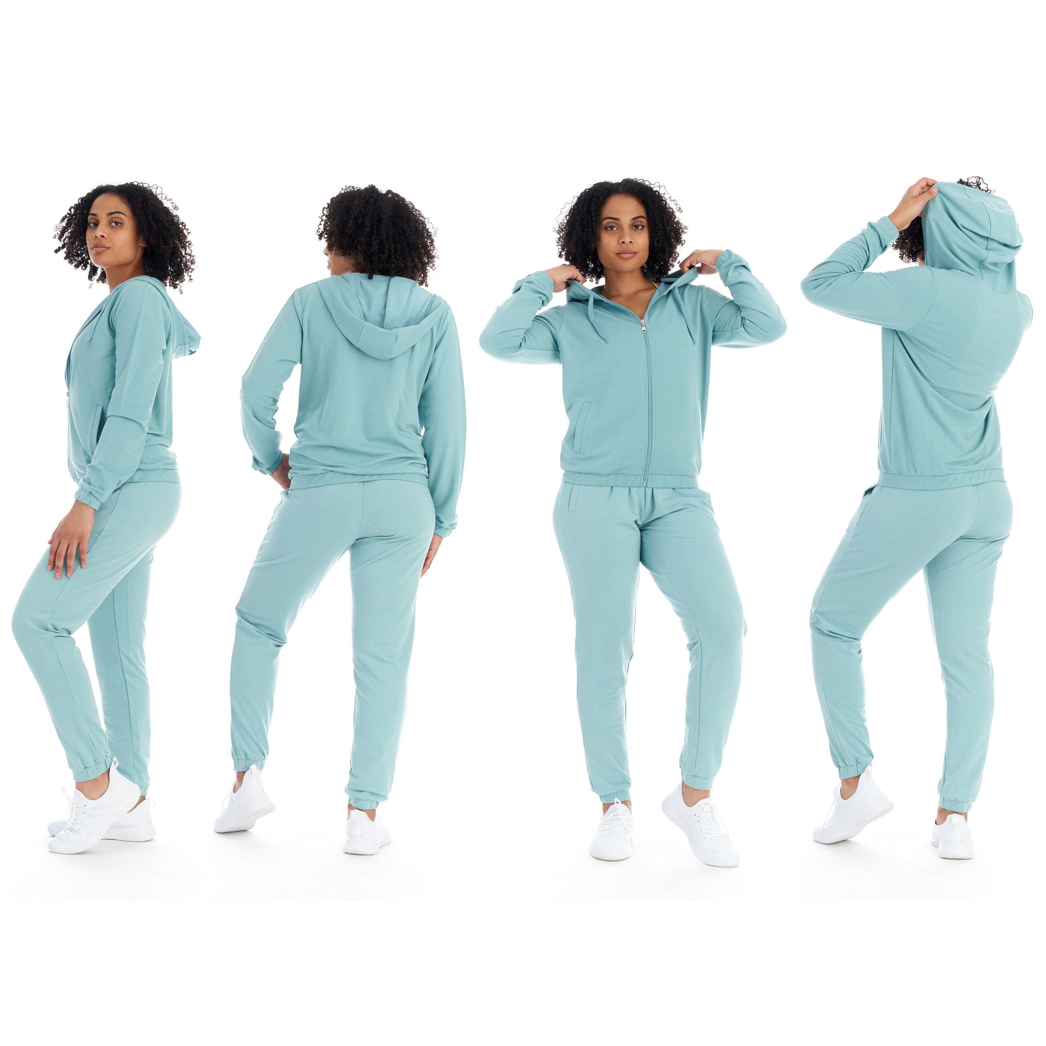 2-Piece: Women's Athleisure Fleece Jogger Sweatpants and Hoodie with Pocket Set Buy Cheap Hot Sale