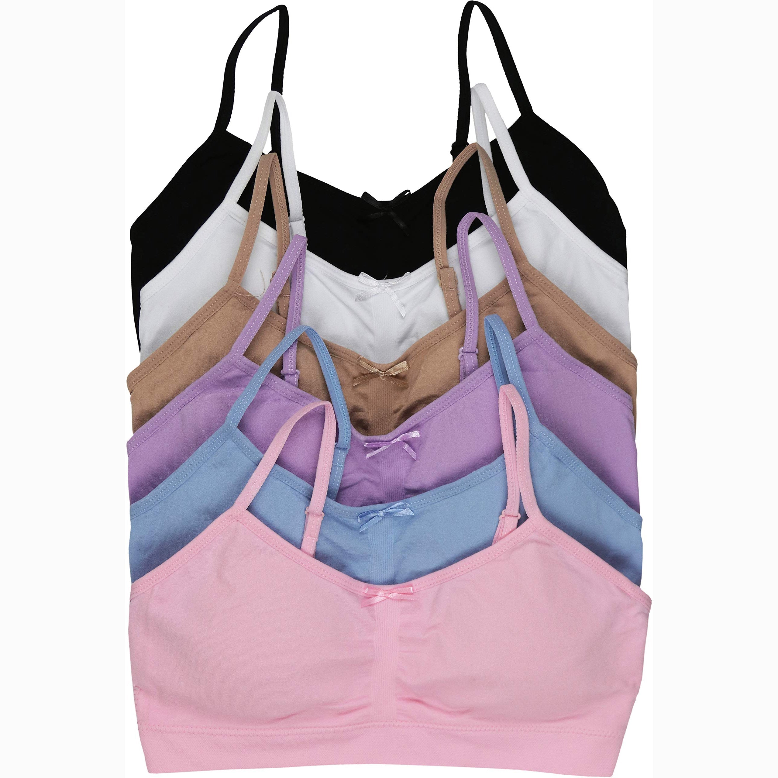 6-Pack: ToBeInStyle Girls' Soft Pastel Training Bras Pay With Paypal Cheap Pice