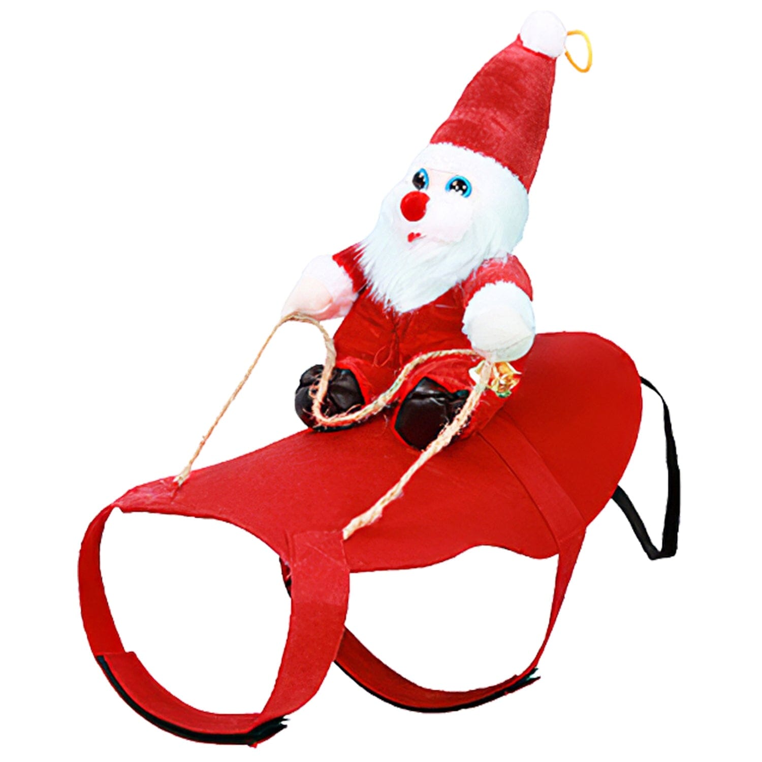 Christmas Costumes Red Winter  Coat for Dog Riding Santa Claus  with Bell Cheap Get To Buy