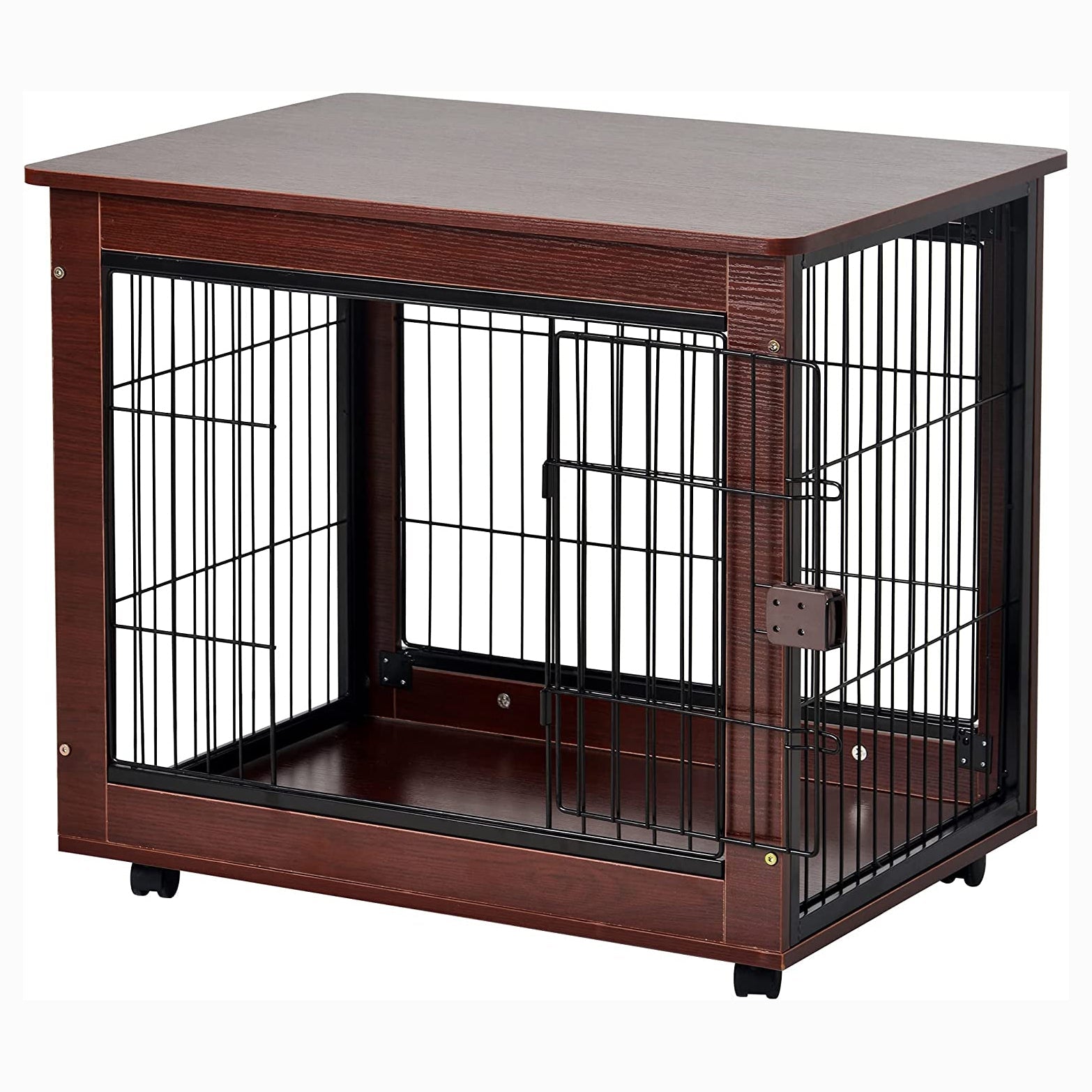 31-Inch Furniture Style Pet Dog Crate Cage with Wooden Structure Manchester For Sale