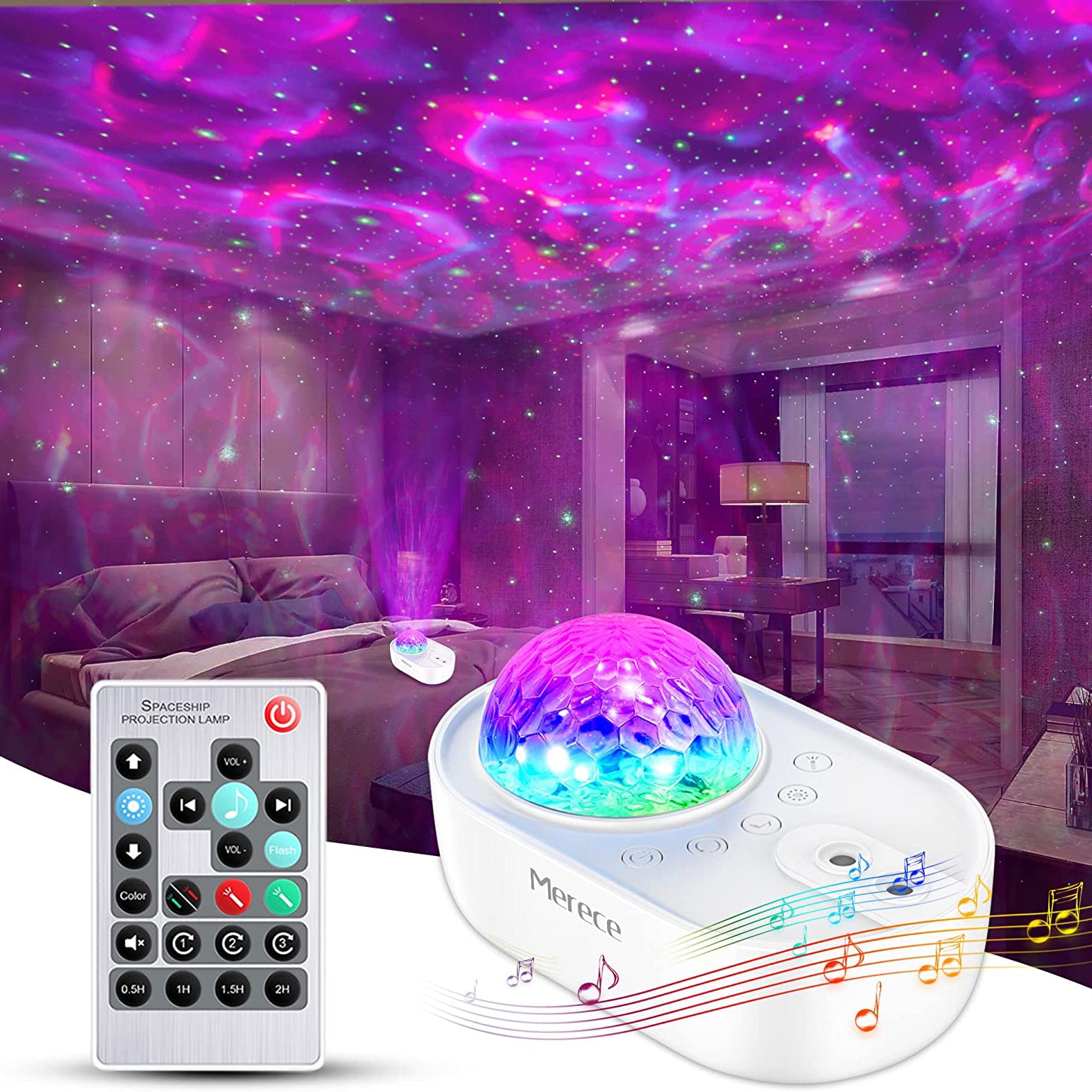 3-in-1 Galaxy Night Light Projector with Remote Control Cheap Eastbay