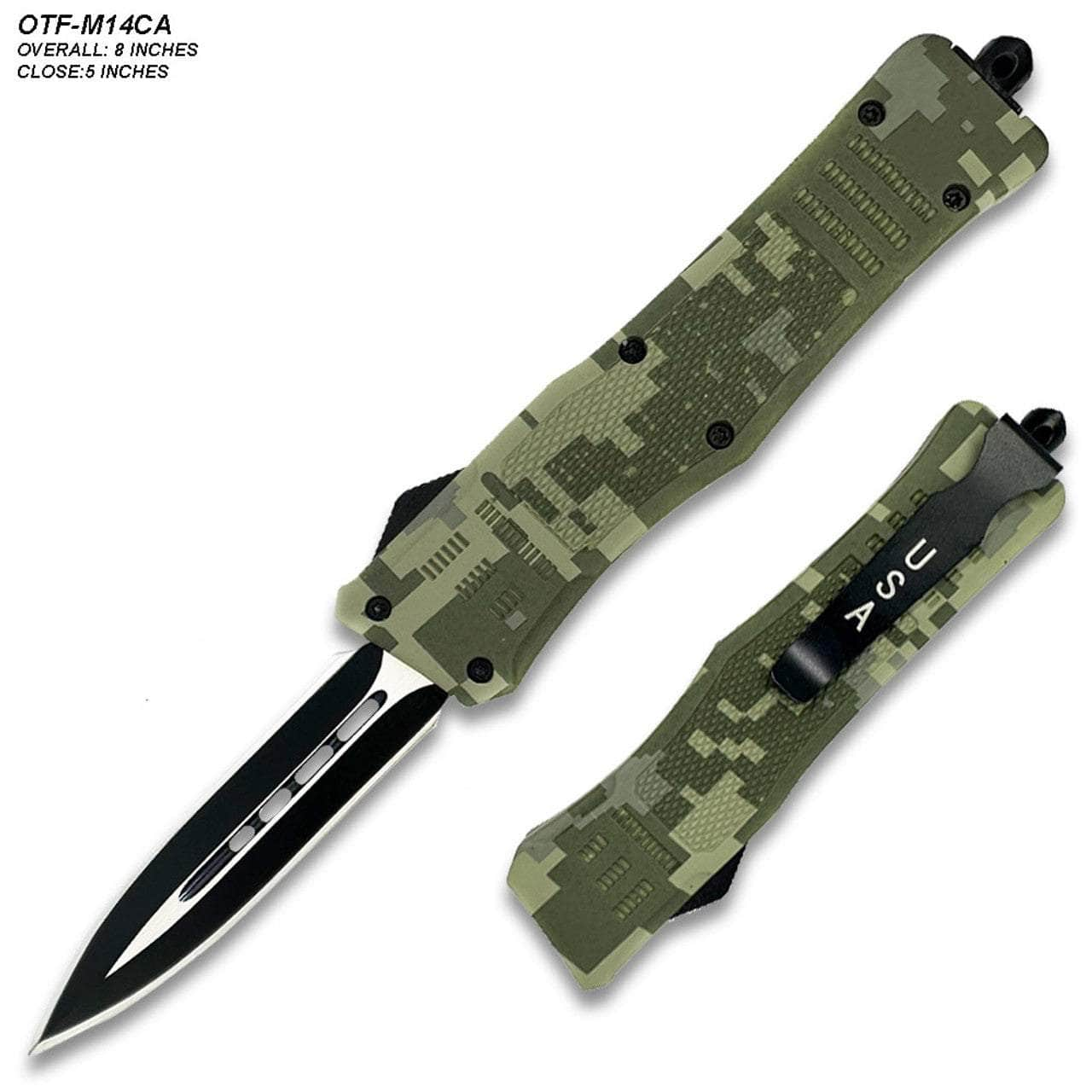 Delta Force OTF Out The Front Automatic Spear Point Knife 8 overall OTF-M-14CA Free Shipping Low Pice Fee Shipping