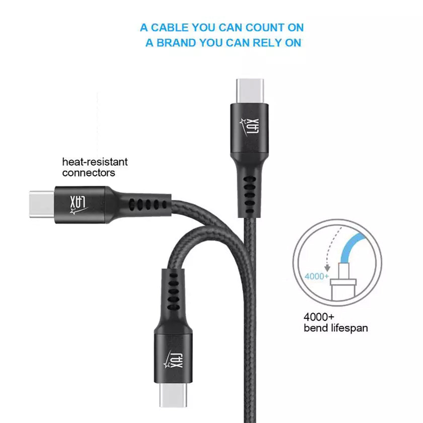 2-Pack: Nylon USB C to USB C Cable 6 Ft. 60W Get To Buy Sale Online