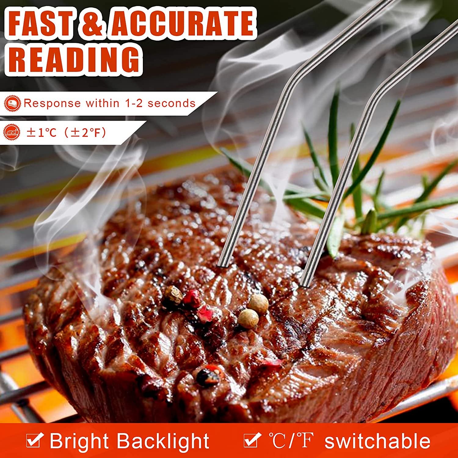 Dual Probe Digital Instant Read Food Thermometer Top Quality Sale Online