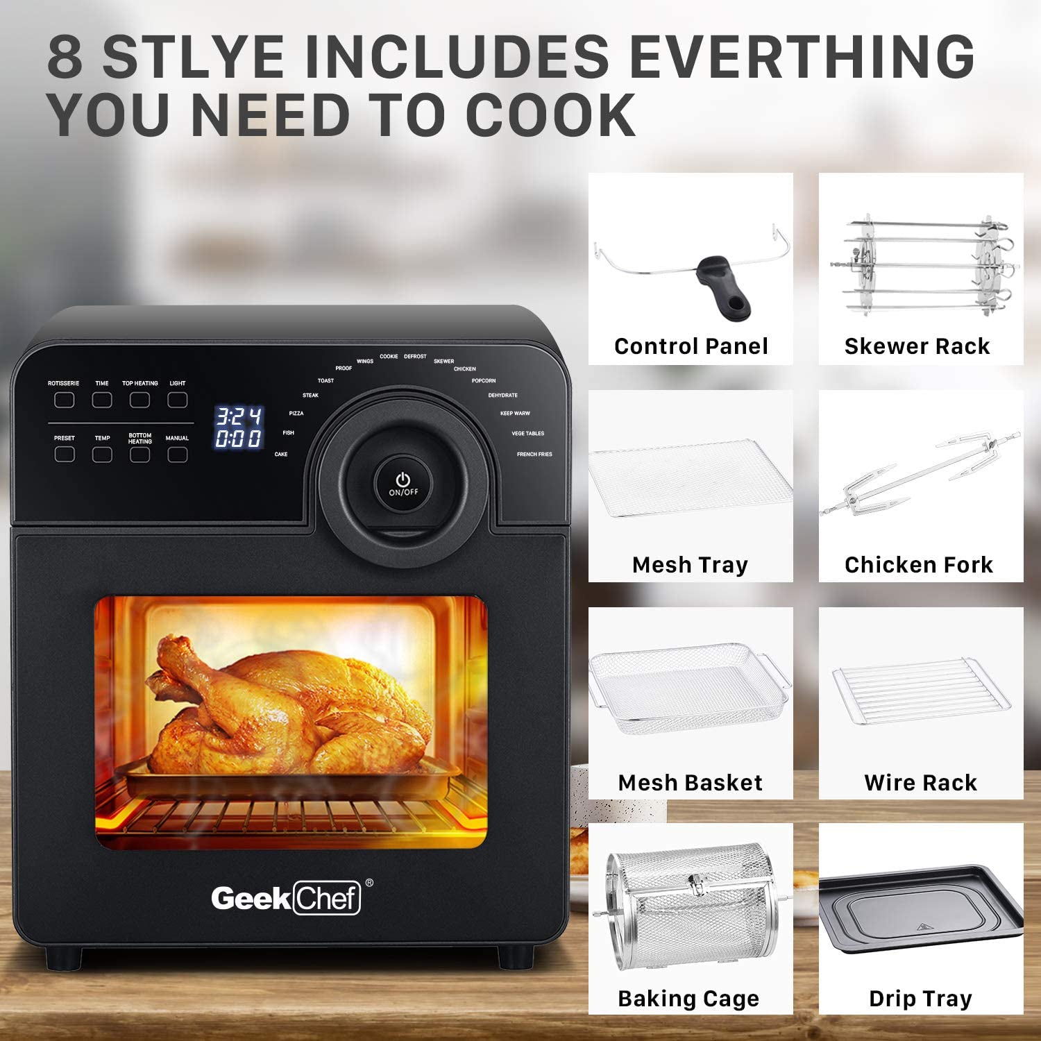 Geek Chef Electric Air Fryer Oven Sale In China