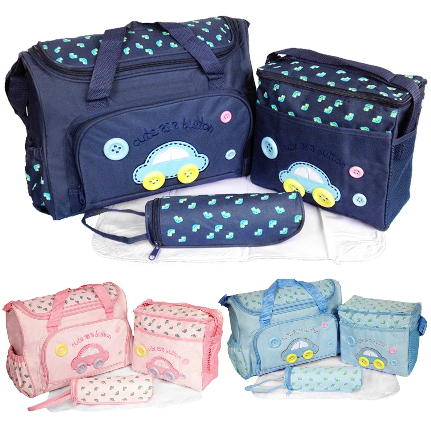 4-Piece: Baby Diaper Tote Bag Set Discount 2025