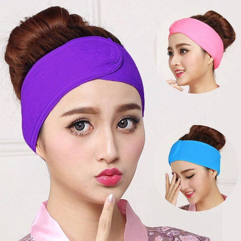 6-Pieces: Women's Face Wash Bath Makeup Hairband Sale Discount