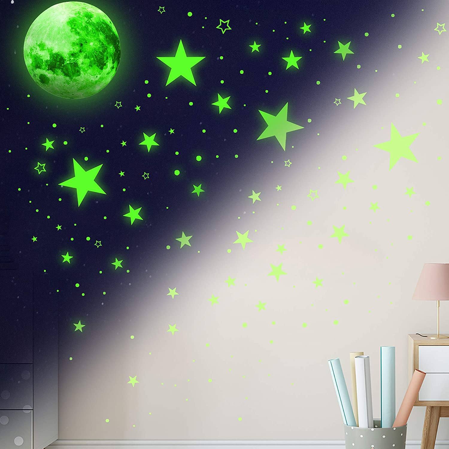 Dark Star Glow and Moon Wall Sticker Clearance Find Great