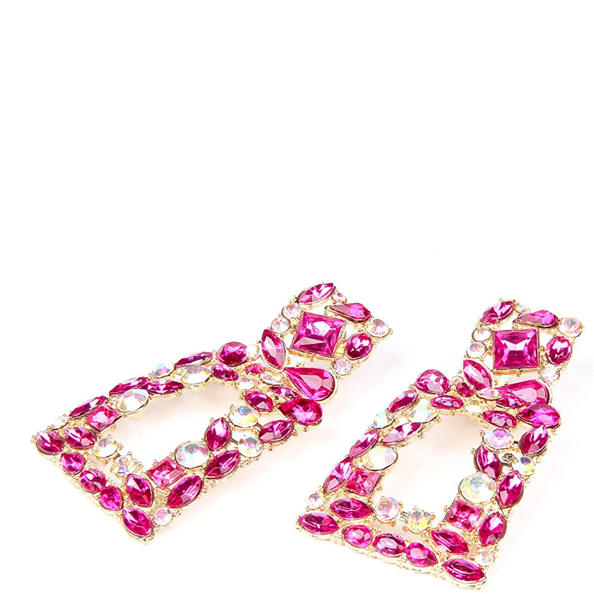 Women's Rhinestone Rectangle Drop Earrings Cheap Pice Store