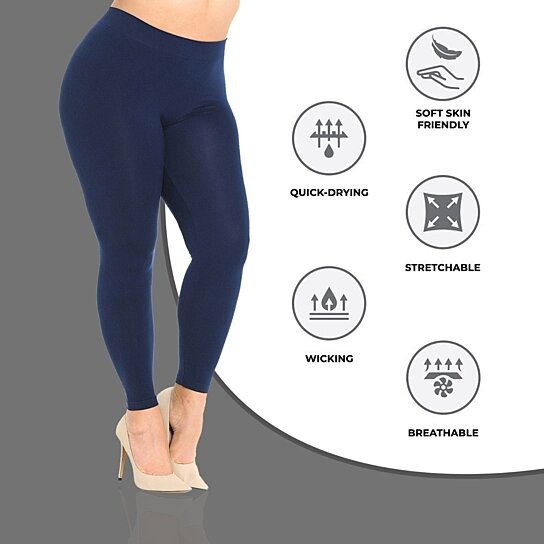 4-Pack: Plus Size Women's Ultra-Soft Stretchy Solid Yoga Leggings Huge Surprise Cheap Pice