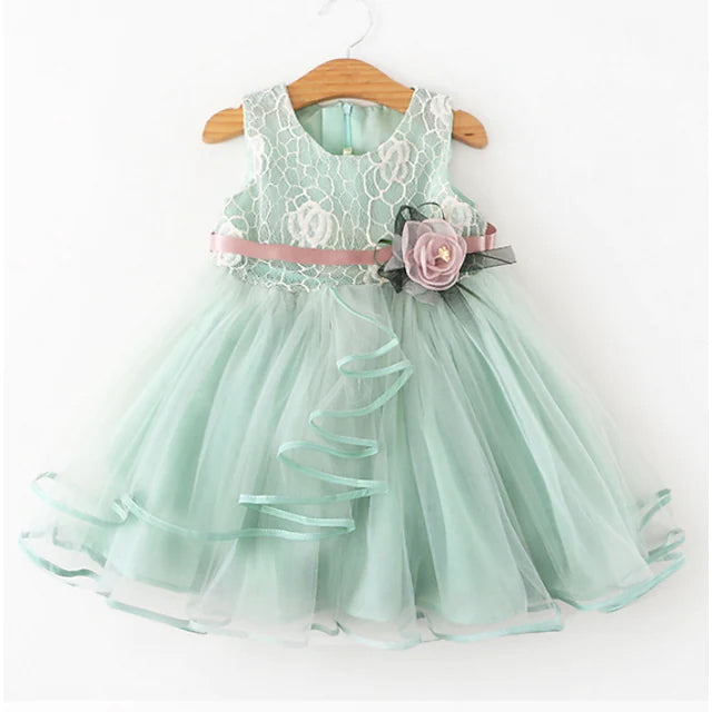 Kids Little Girls' Dress Flower Swing Dress Latest Cheap Online