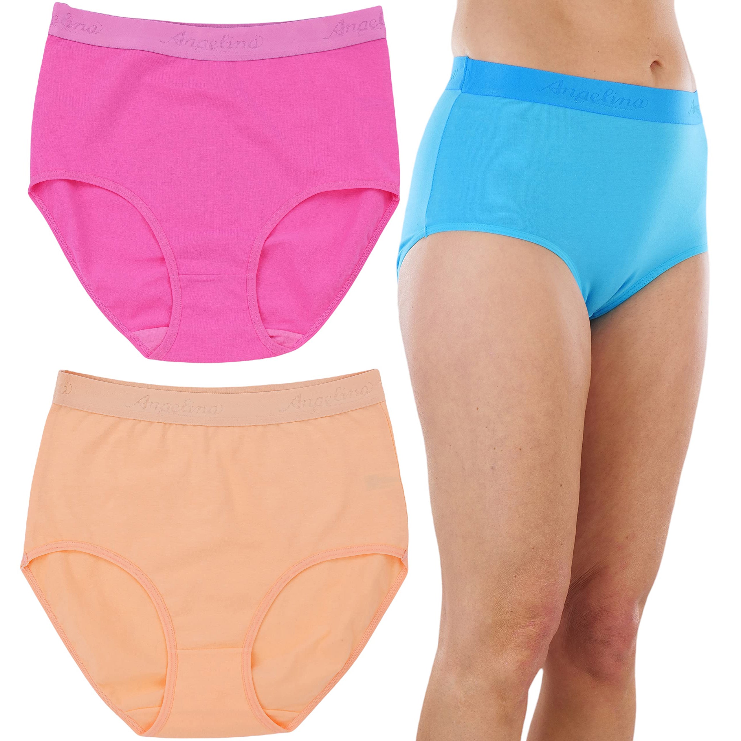 6-Pack: ToBeInStyle Women's High Waisted Solid Beach Vibe Gridle Panties Supply