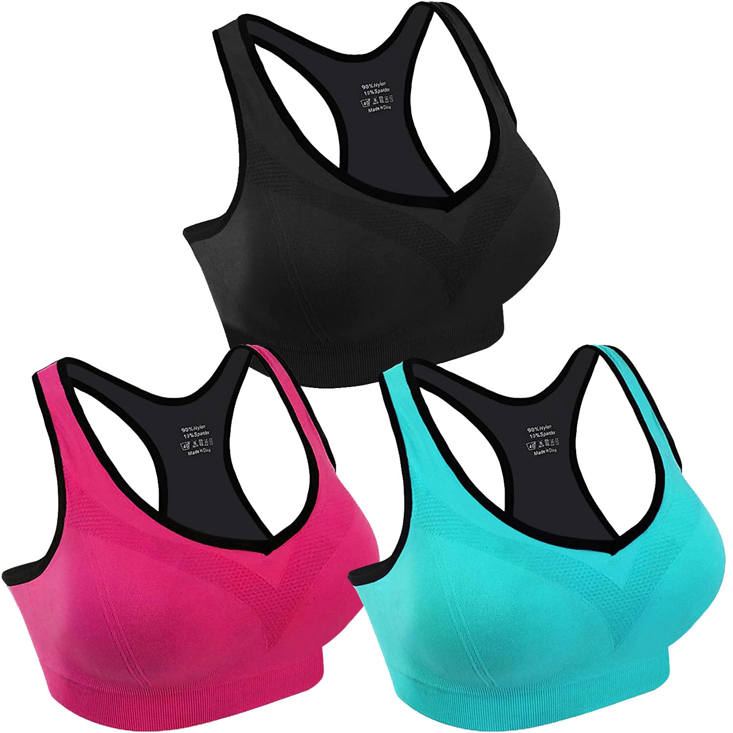 3-Pack: Women Padded Sports Bras Online Online Cheap Pice