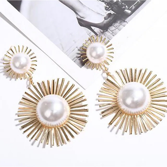 2-Pairs: Women's Imitation Pearl Alloy Earrings Visit Sale Online