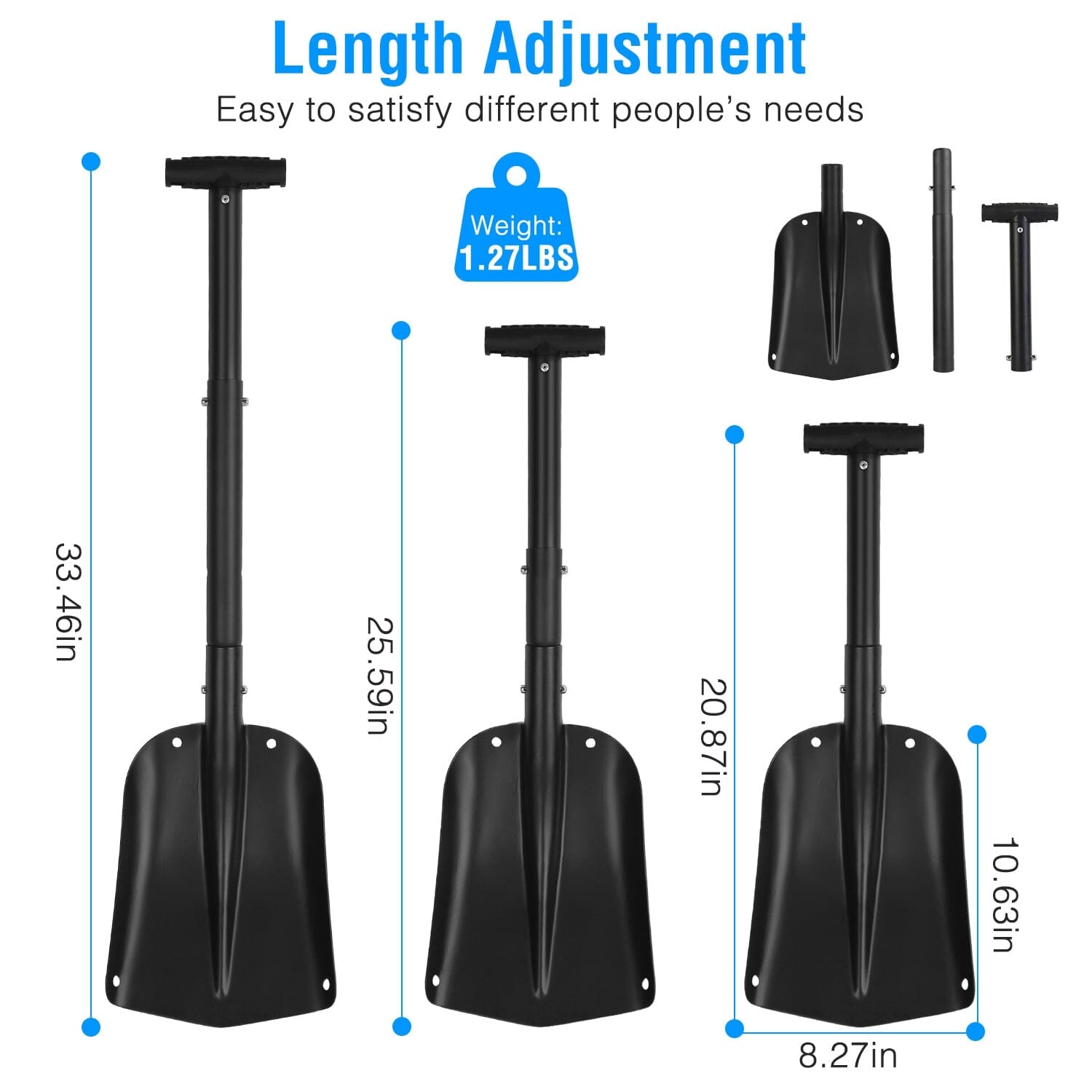 Aluminum Snow Shovel Portable Lightweight Camping Garden Beach Shovel Sale Nicekicks