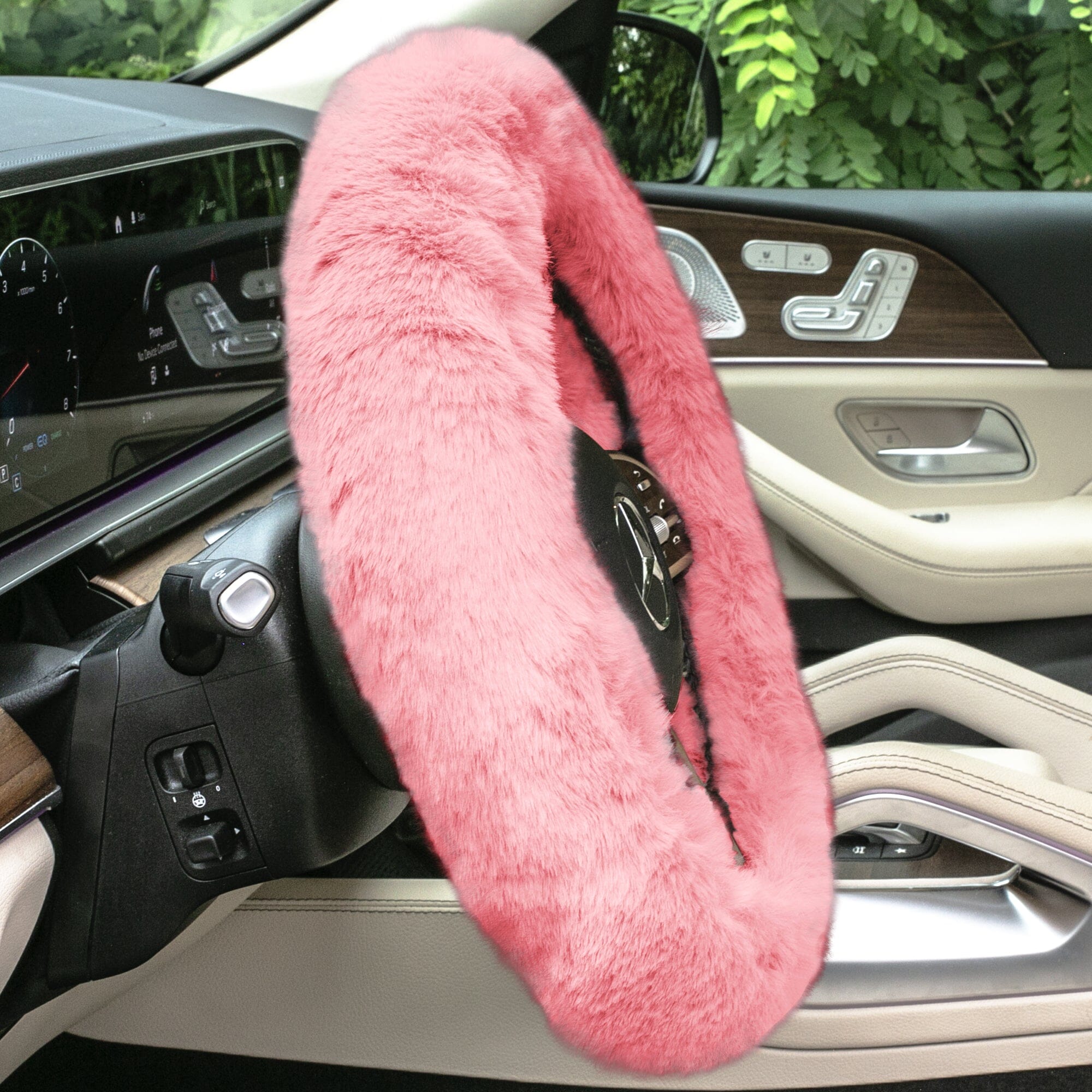 Doe16 Faux Rabbit Fur Steering Wheel Cover Outlet Choice