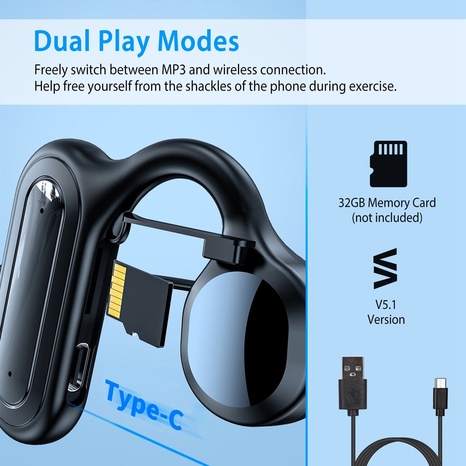 V5.1 Wireless Bone Conduction Headphone Reliable For Sale