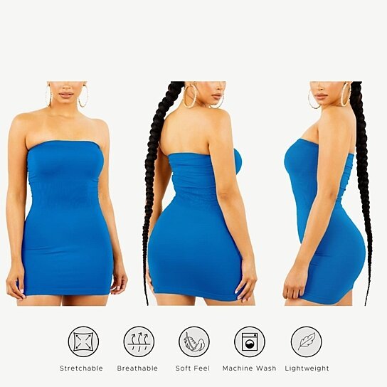 3-Pack: Women's Seamless Strapless Tube Dress Outlet Good Selling