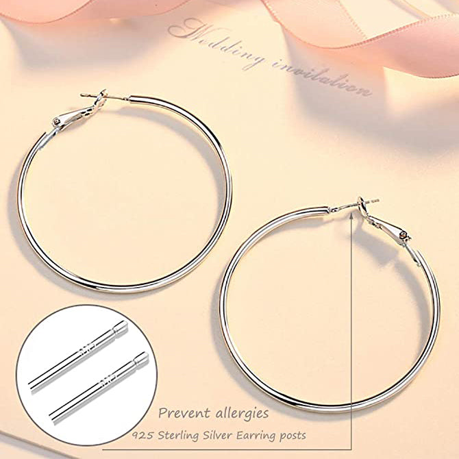 3-Pairs: Big Hoop Earrings Collections