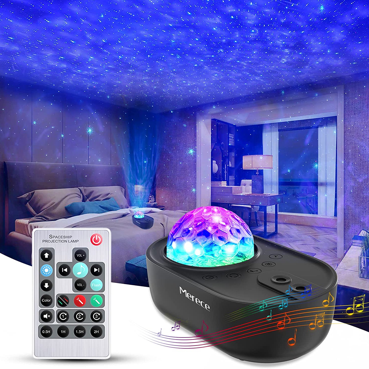 3-in-1 Galaxy Night Light Projector with Remote Control Cheap Eastbay