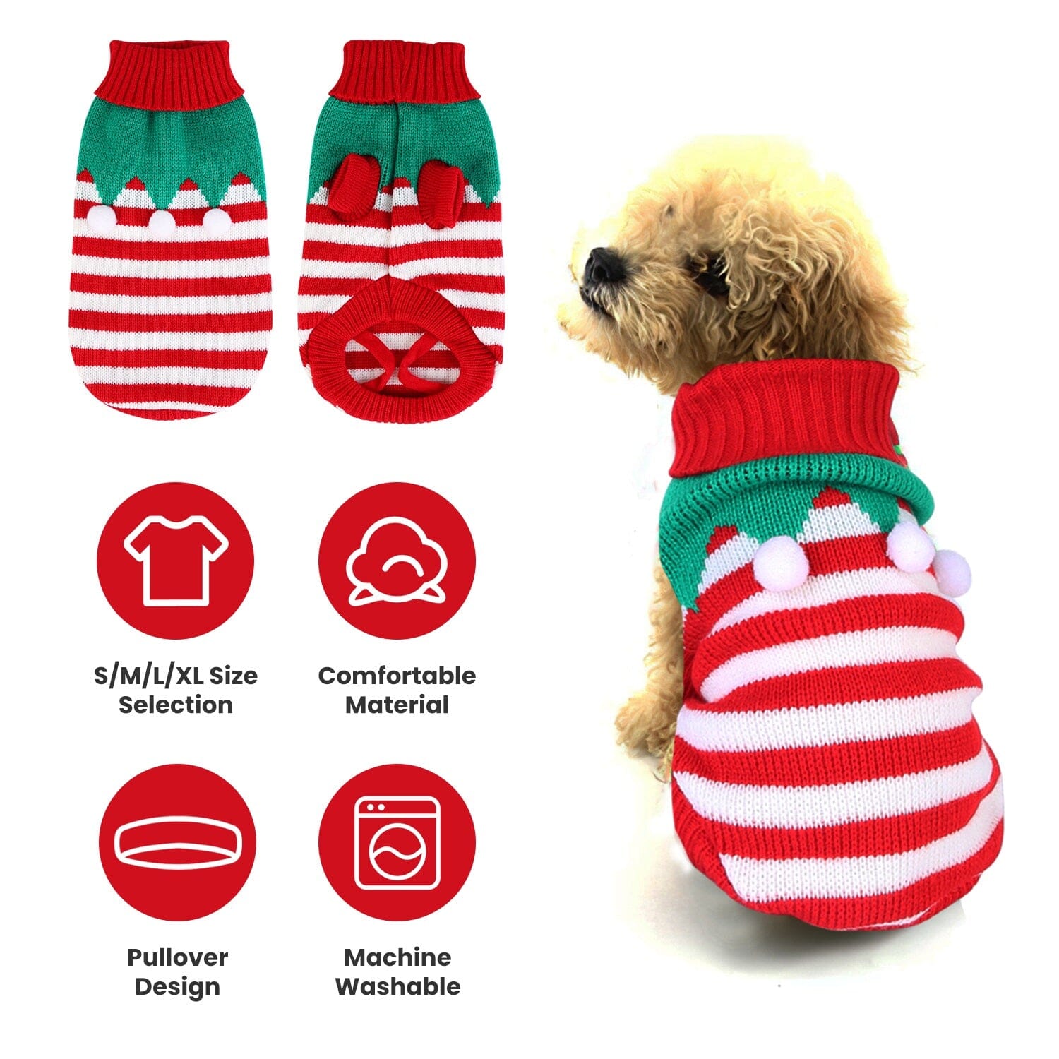 Pet Christmas Turtleneck Sweater Sale Hot Sale