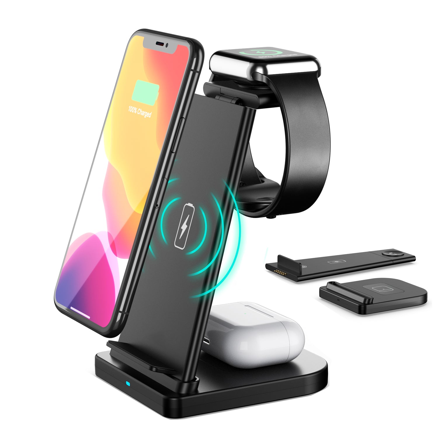 3-in-1 Foldable Fast Wireless Charging Stand Footaction Online