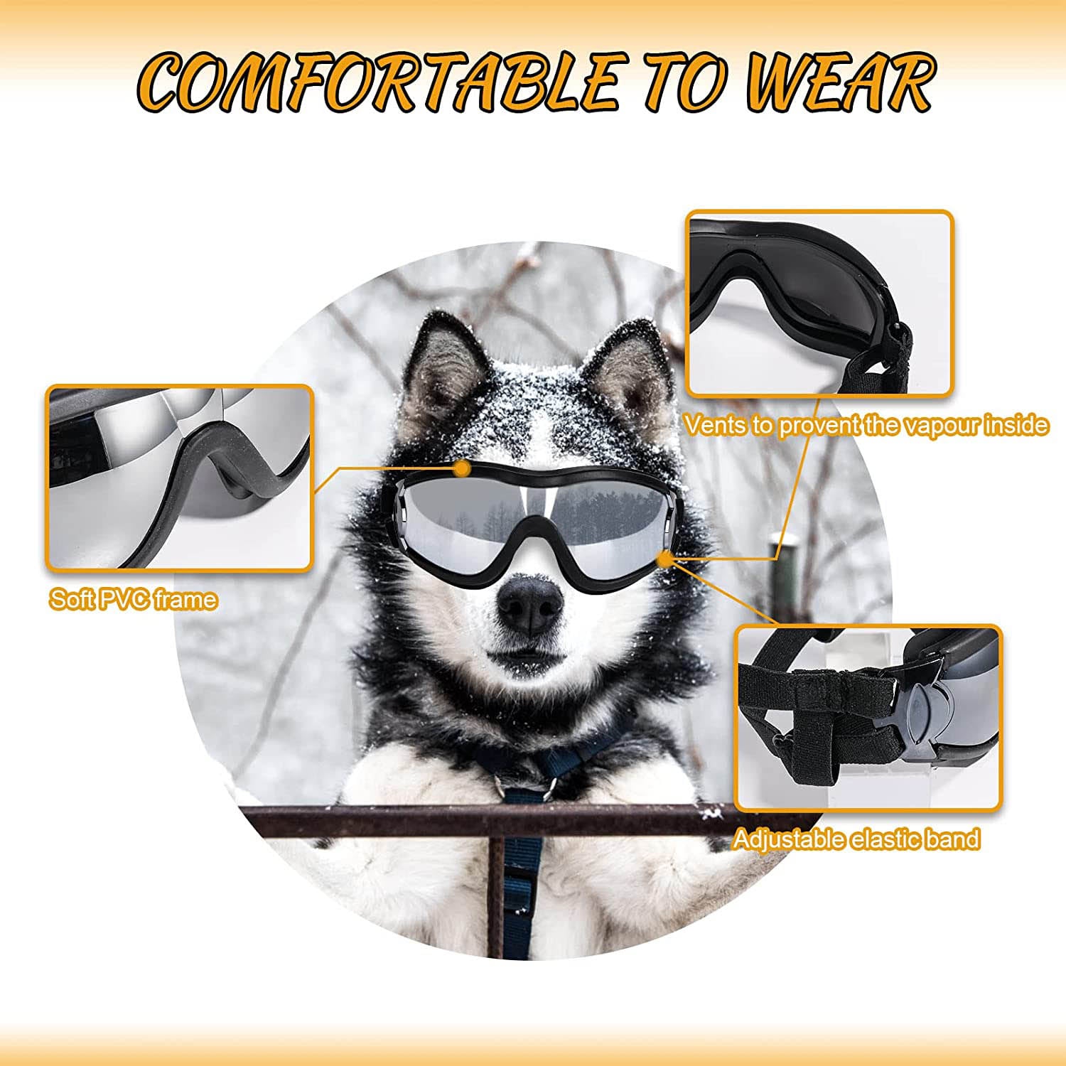 NVTED Dog Sunglasses with Adjustable Strap for Medium or Large Dog Free Shipping Supply