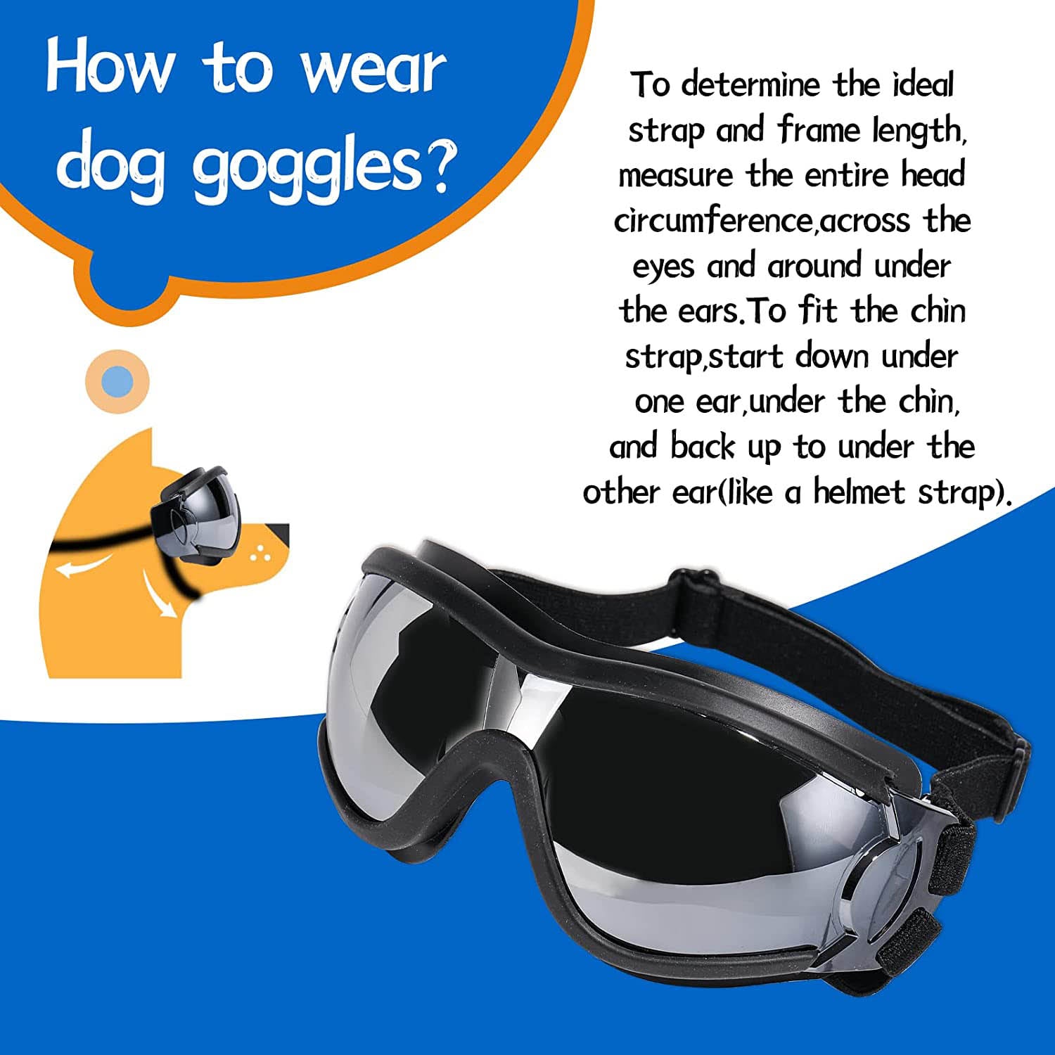 NVTED Dog Sunglasses with Adjustable Strap for Medium or Large Dog Free Shipping Supply