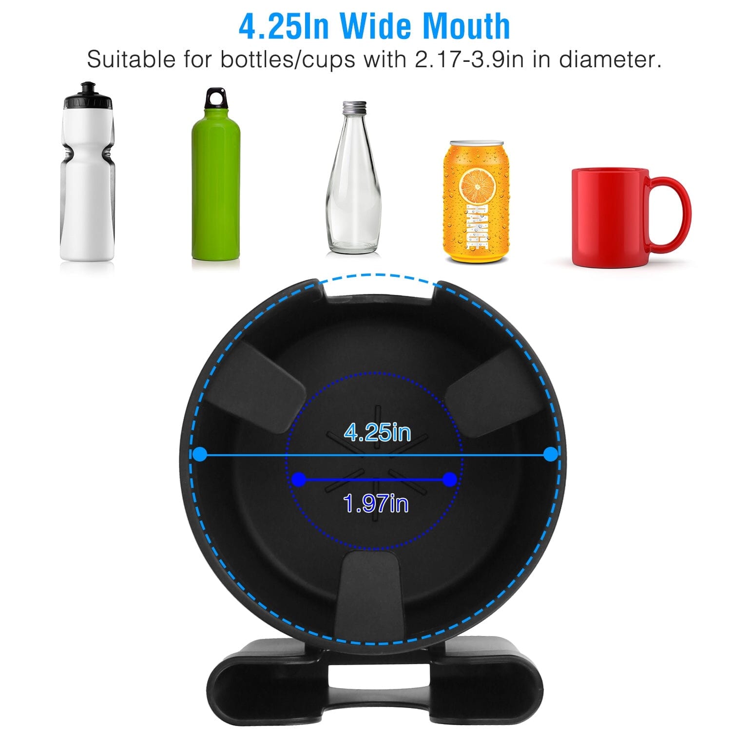 2-in-1 Car Cup Holder with Phone Holder Adjustable Base Clearance Ebay