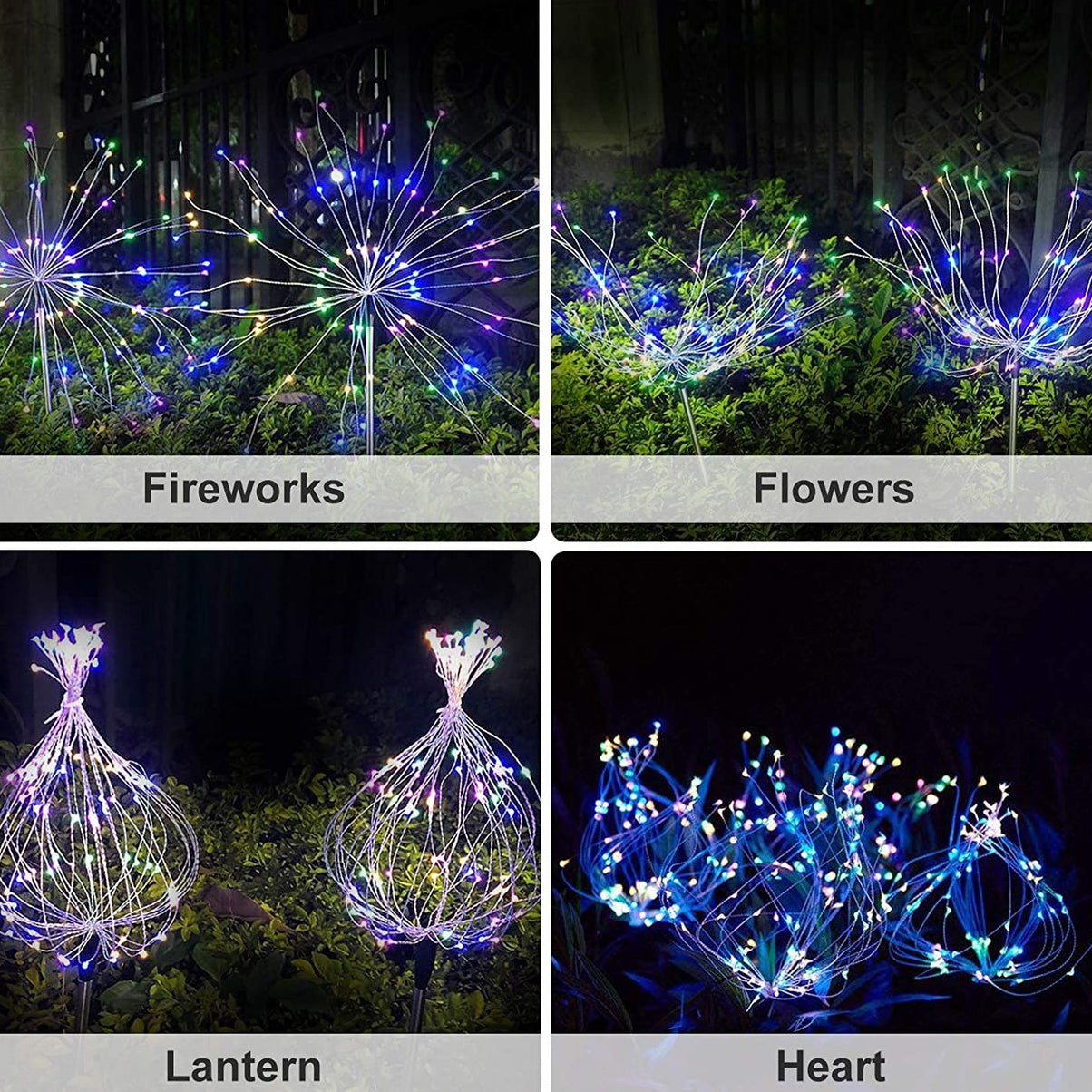 2-Pack: LED Solar Firework Garden Light Inexpensive