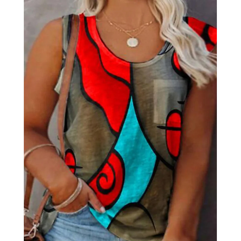 Women's Sleeveless Crew Neck Casual Top Vest Clearance 100% Original