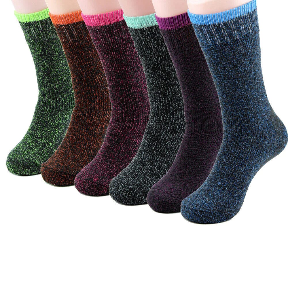 6-Pack: Ladies Soft Warm Winter Thermal Socks Assorted Colors Discount Newest