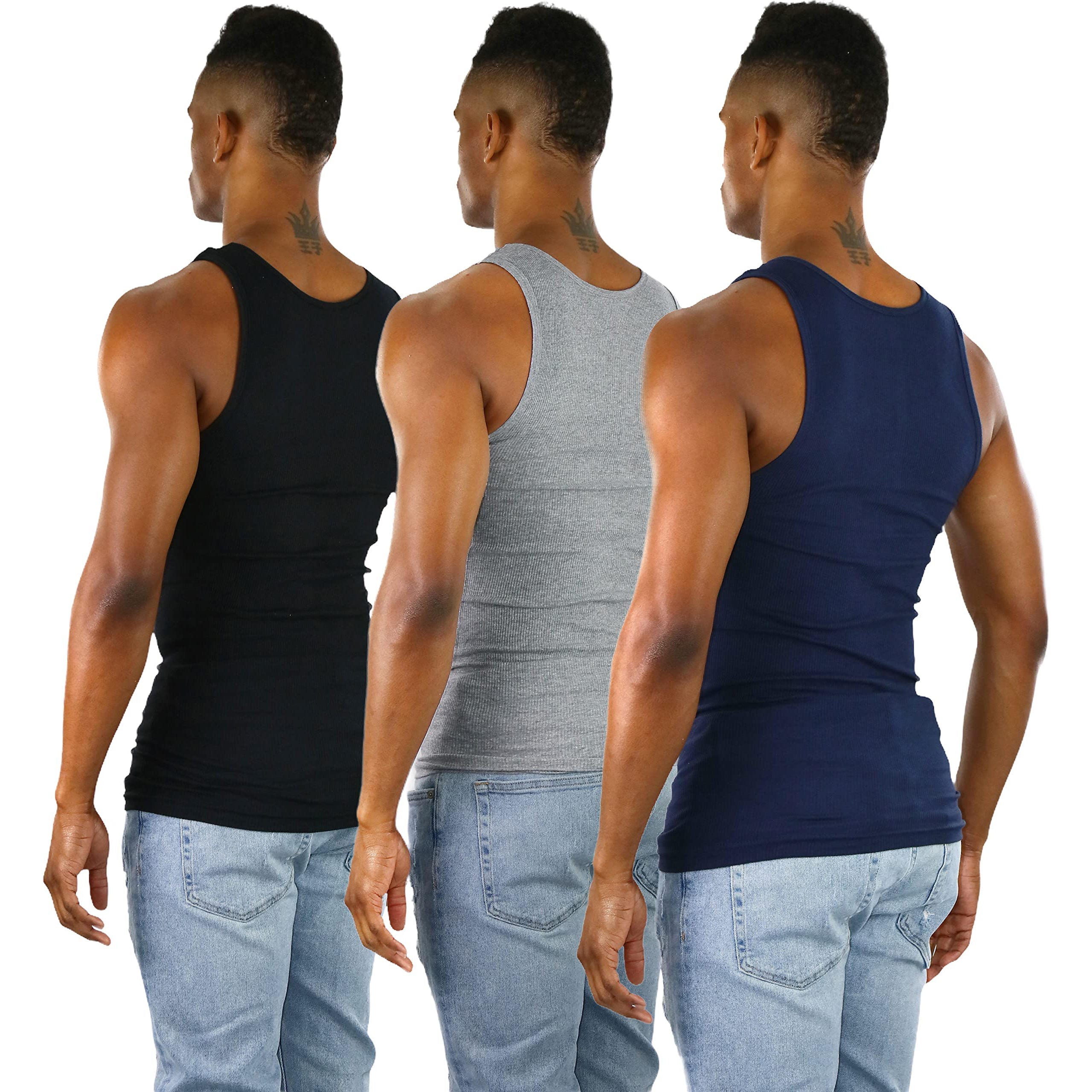 3-Pack: ToBeInStyle Men's Slim Fit Generous Length A-Shirts Affordable Sale Online