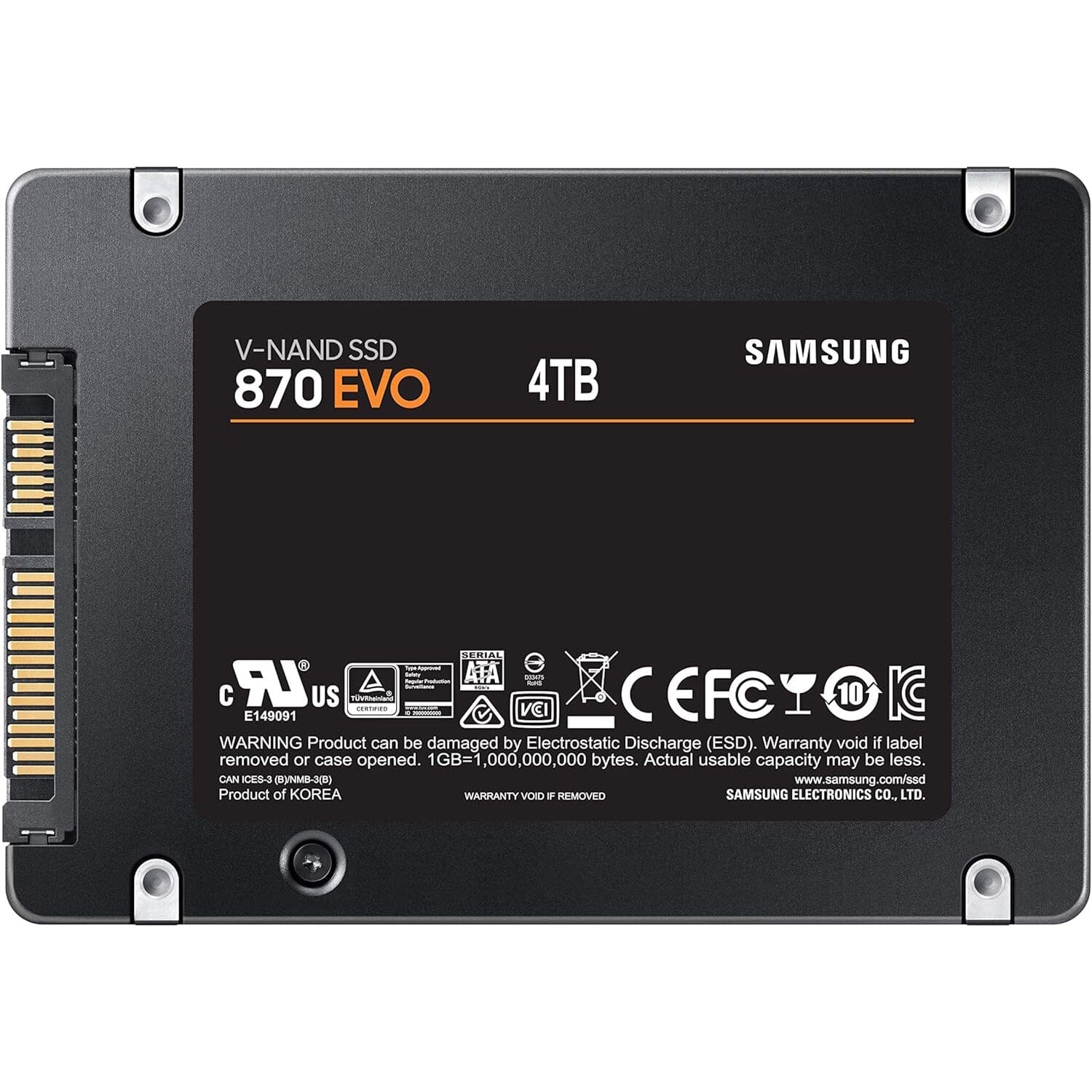 Samsung 870 EVO 4TB 2.5 Inch SATA III Internal SSD (MZ-77E4T0B/AM)  (Refurbished) Online Online High Quality