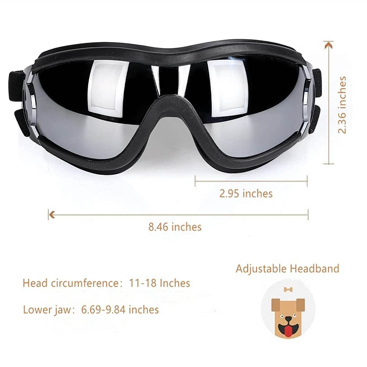 NVTED Dog Sunglasses with Adjustable Strap for Medium or Large Dog Free Shipping Supply